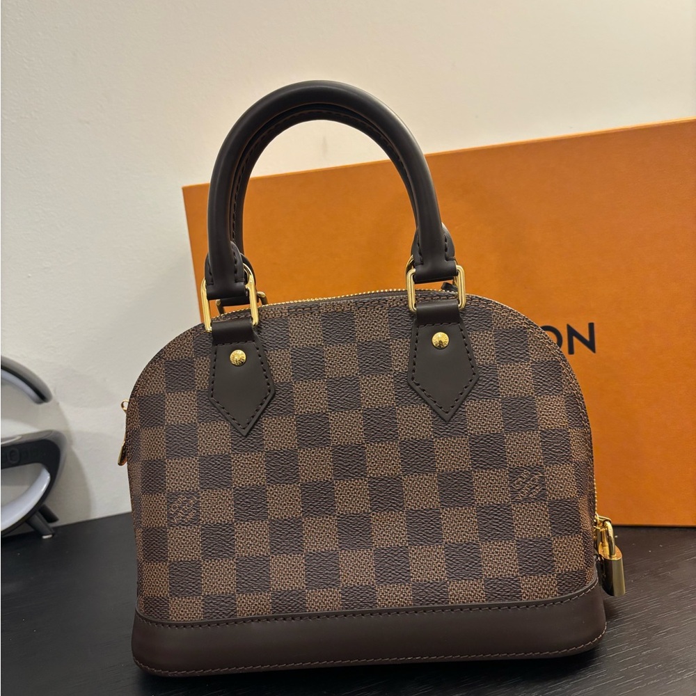 Louis Vuitton Alma BB handbag in Damier Ebene with receipt - Picture 2 of 10